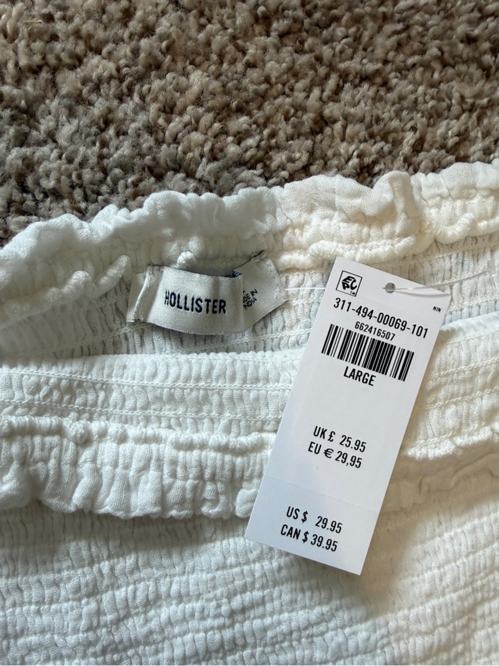 Hollister White Strapless Swim Coverup Dress - Picture 2 of 6